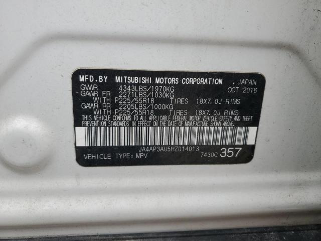 2017 MITSUBISHI OUTLANDER - JA4AP3AU5HZ014013