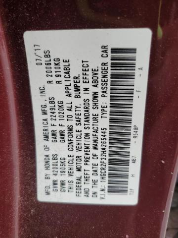 2017 HONDA ACCORD LX - 1HGCR2F32HA265445