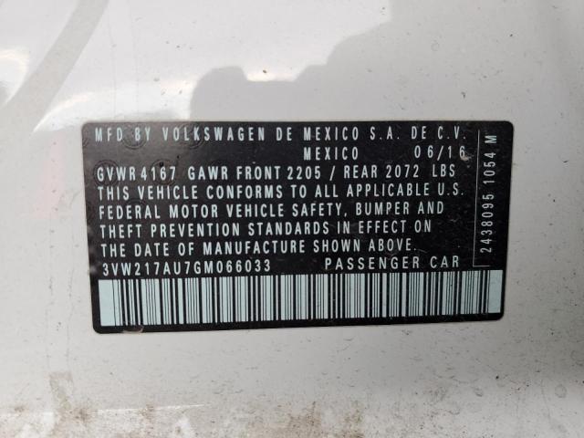 2016 VOLKSWAGEN GOLF S/SE 3VW217AU7GM066033