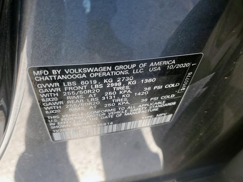 2021 VOLKSWAGEN ATLAS SE - 1V2KR2CA7MC535814