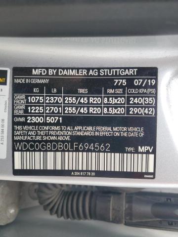 2020 MERCEDES-BENZ GLC 300 - WDC0G8DB0LF694562