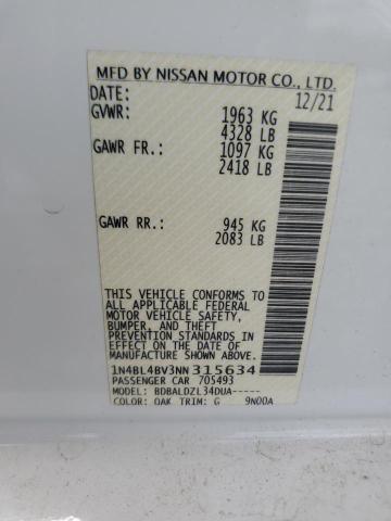 2022 NISSAN ALTIMA S - 1N4BL4BV3NN315634