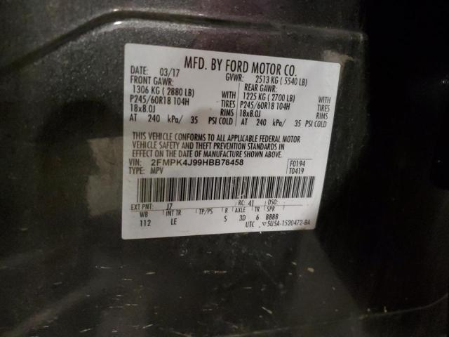 2017 FORD EDGE SEL - 2FMPK4J99HBB78458