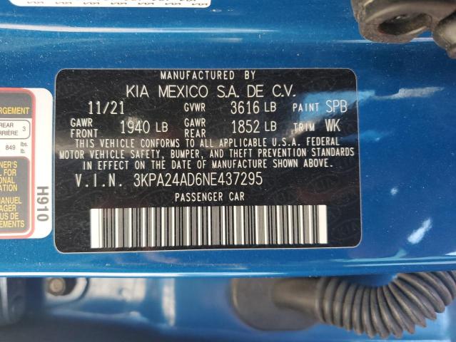 2022 KIA RIO LX 3KPA24AD6NE437295