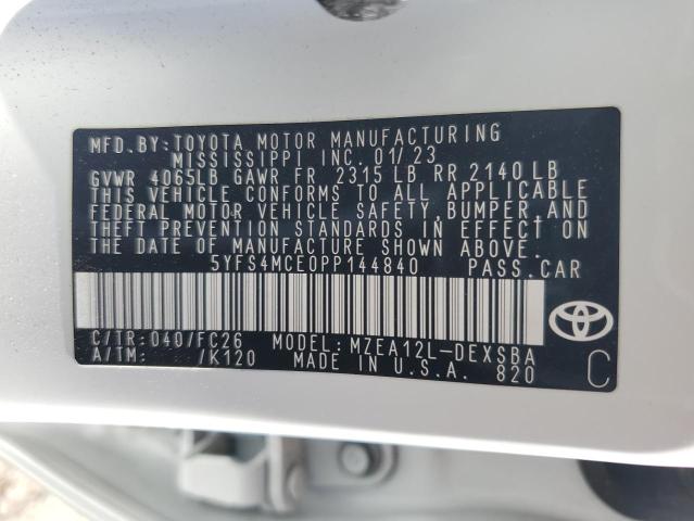 2023 TOYOTA COROLLA SE - 5YFS4MCE0PP144840