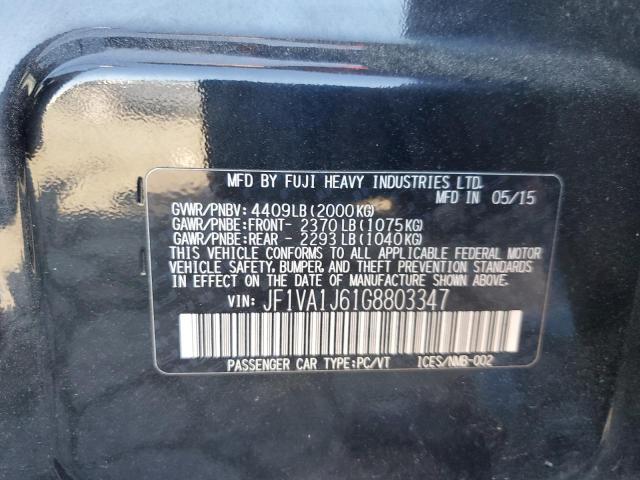 2016 SUBARU WRX LIMITE JF1VA1J61G8803347
