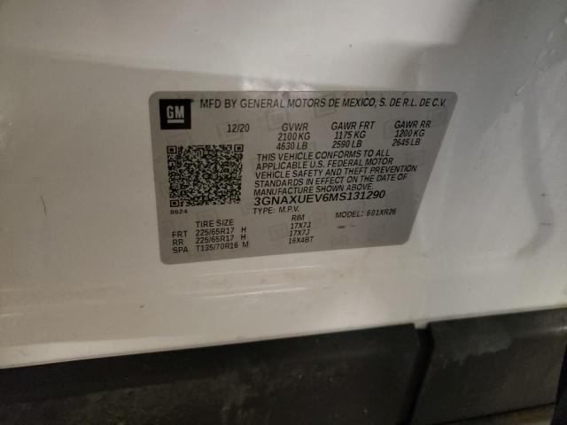 2021 CHEVROLET EQUINOX LT - 3GNAXUEV6MS131290