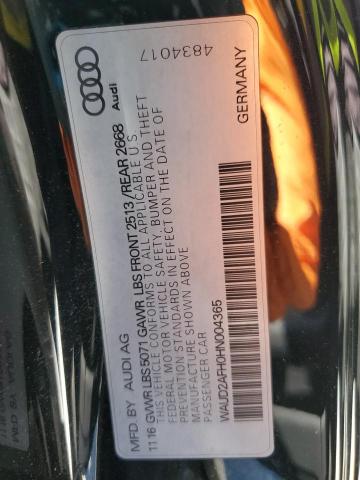 2017 AUDI A5 SPORT - WAUD2AFH0HN004365