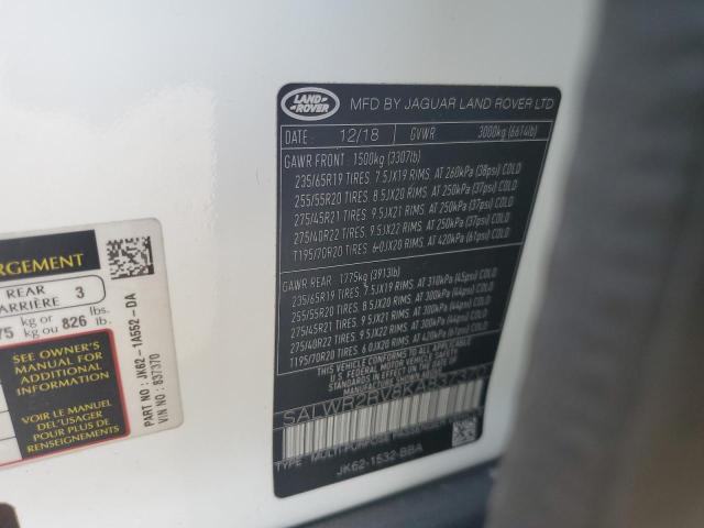 2019 LAND ROVER RANGE ROVE - SALWR2RV8KA837370