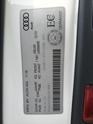 2019 AUDI S5 PRESTIG WAUC4CF52KA015941