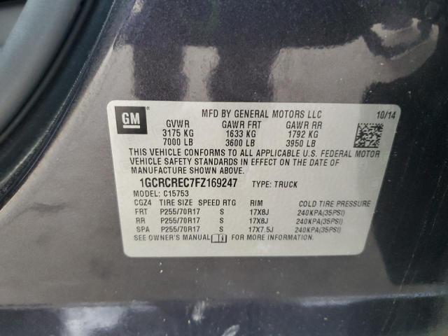2015 CHEVROLET SILVERADO - 1GCRCREC7FZ169247