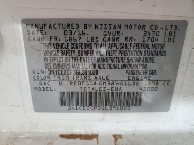 2016 NISSAN VERSA NOTE - 3N1CE2CP3GL391020