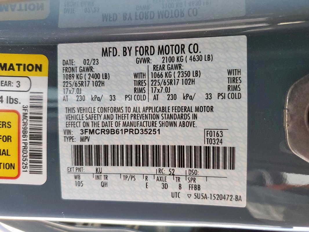 2023 FORD BRONCO SPO - 3FMCR9B61PRD35251