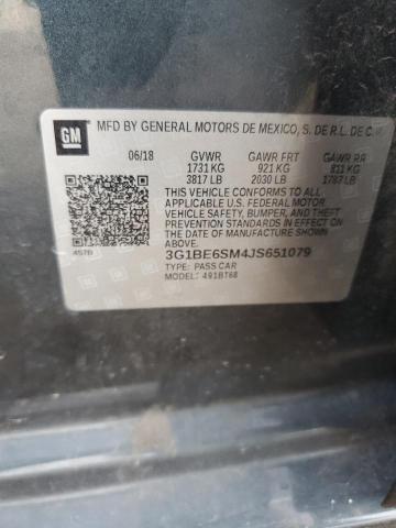 2018 CHEVROLET CRUZE LT - 3G1BE6SM4JS651079