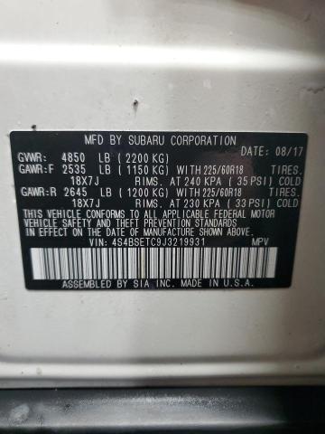 2018 SUBARU OUTBACK TO - 4S4BSETC9J3219931