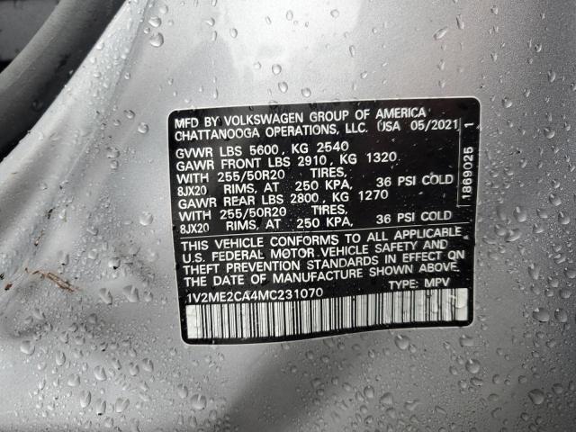 2021 VOLKSWAGEN ATLAS CROS - 1V2ME2CA4MC231070