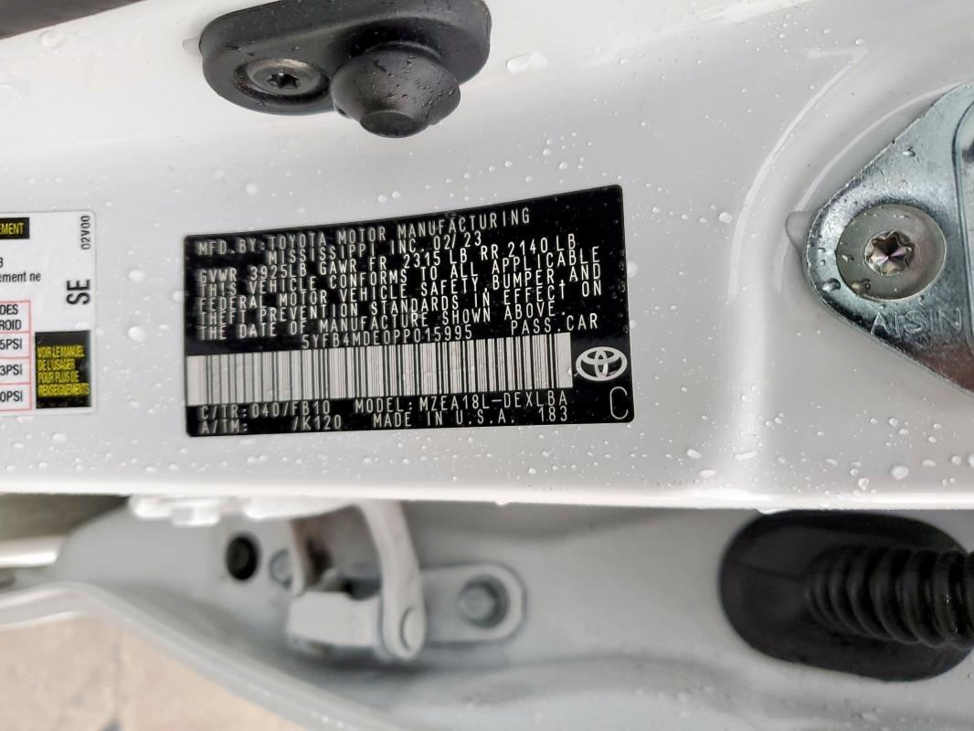 2023 TOYOTA COROLLA LE - 5YFB4MDE0PP015995