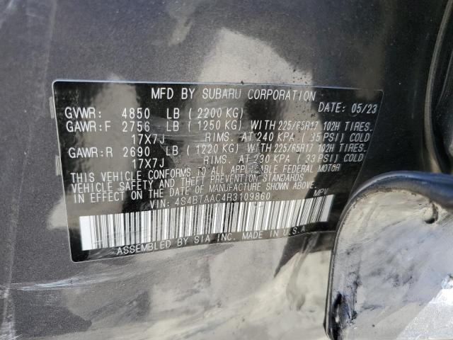 2024 SUBARU OUTBACK 4S4BTAAC4R3109860
