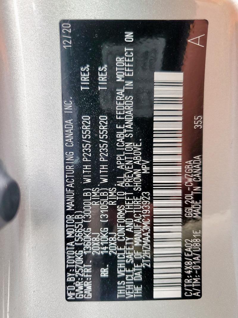2021 LEXUS RX 350 - 2T2HZMAA3MC193923