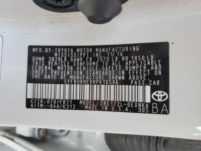 2017 TOYOTA COROLLA L - 5YFBURHEXHP616596