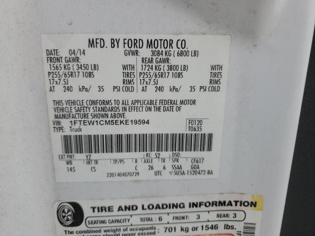 2014 FORD F150 SUPER - 1FTEW1CM5EKE19594