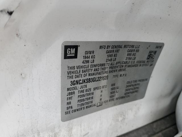 2016 CHEVROLET TRAX LS - 3GNCJKSB3GL221620