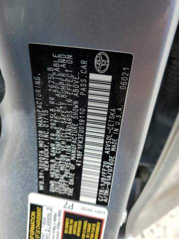 2015 TOYOTA CAMRY LE - 4T1BF1FK3FU018110