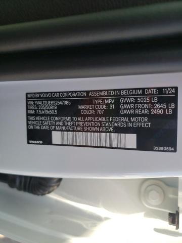 2025 VOLVO XC40 PLUS YV4L12UE6S2547385