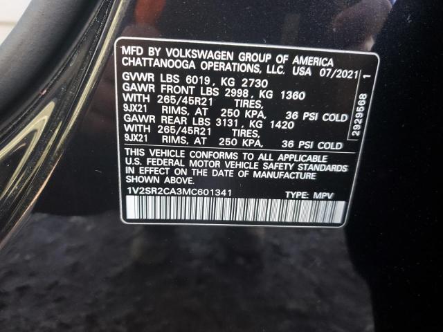 2021 VOLKSWAGEN ATLAS SEL 1V2SR2CA3MC601341