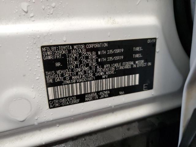 2019 TOYOTA RAV4 XLE P - JTMA1RFV6KD016871
