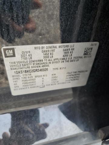2016 GMC YUKON SLT - 1GKS1BKC2GR346926