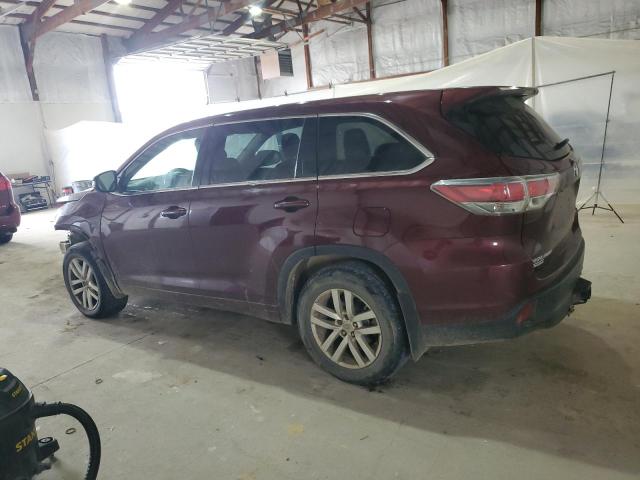 Vin: 5tdbkrfh4fs138862, lot: 52561515, toyota highlander le 20152