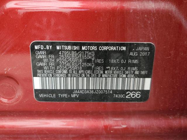 2018 MITSUBISHI OUTLANDER - JA4AD3A36JZ007514