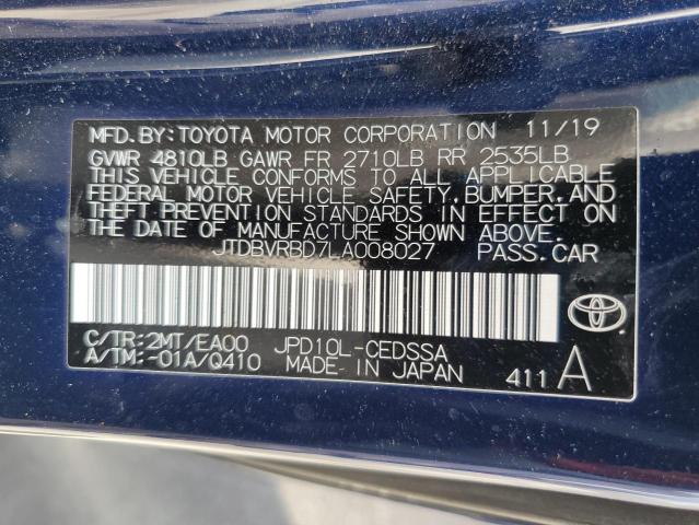 2020 TOYOTA MIRAI JTDBVRBD7LA008027