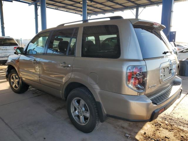 HONDA PILOT EXL 2007 tan  gas 5FNYF18727B020710 photo #3