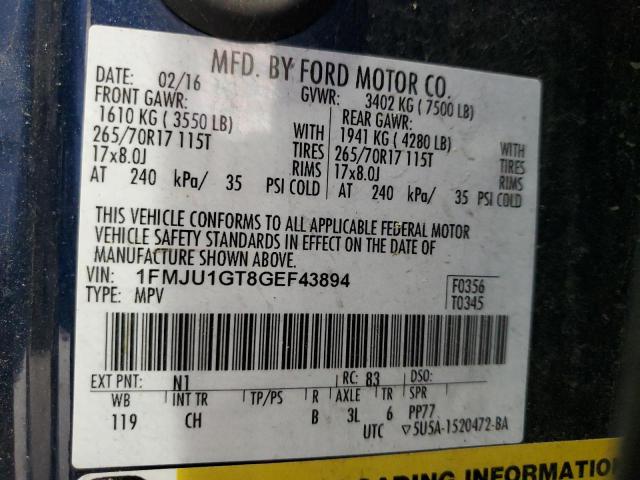 2016 FORD EXPEDITION - 1FMJU1GT8GEF43894