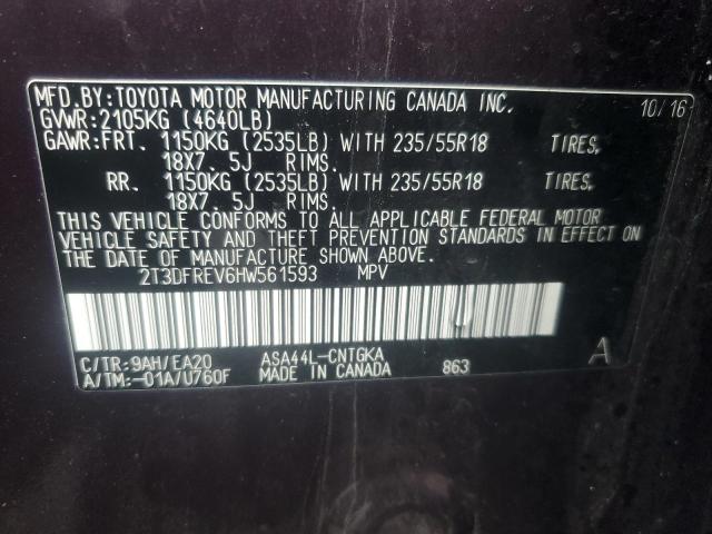2017 TOYOTA RAV4 LIMIT - 2T3DFREV6HW561593