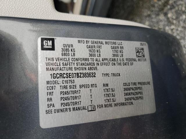 2011 CHEVROLET SILVERADO - 1GCRCSE07BZ383632