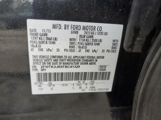 2015 FORD EDGE SEL - 2FMTK3J9XFBC41329