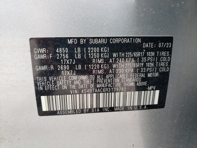 2024 SUBARU OUTBACK 4S4BTAAC6R3139782
