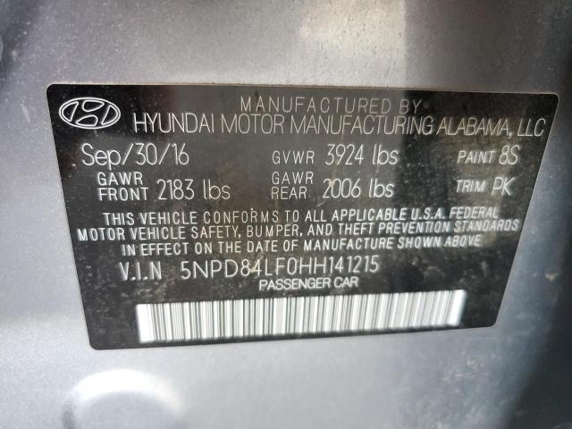 2017 HYUNDAI ELANTRA SE - 5NPD84LF0HH141215