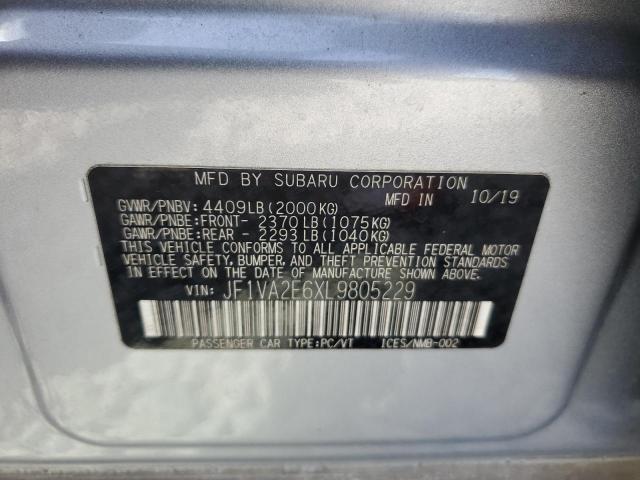 2020 SUBARU WRX STI JF1VA2E6XL9805229