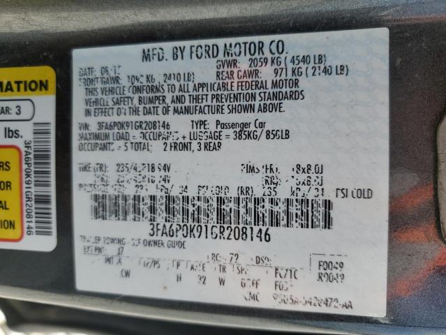 2016 FORD FUSION TIT 3FA6P0K91GR208146