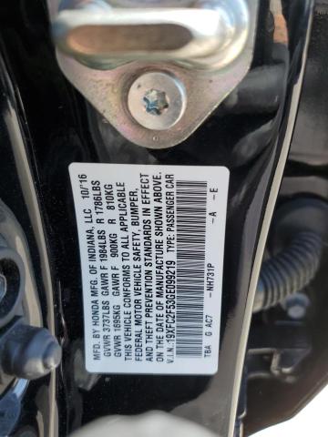 2016 HONDA CIVIC LX - 19XFC2F53GE099219