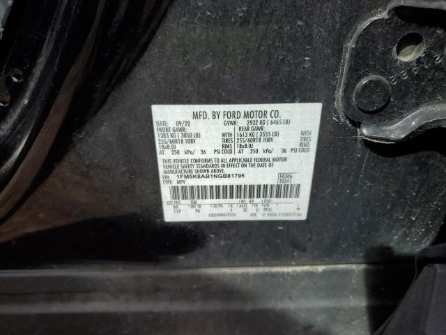 1FM5K8AB1NGB81795 2022 FORD EXPLORER