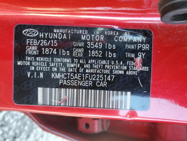 2015 HYUNDAI ACCENT GS KMHCT5AE1FU225147