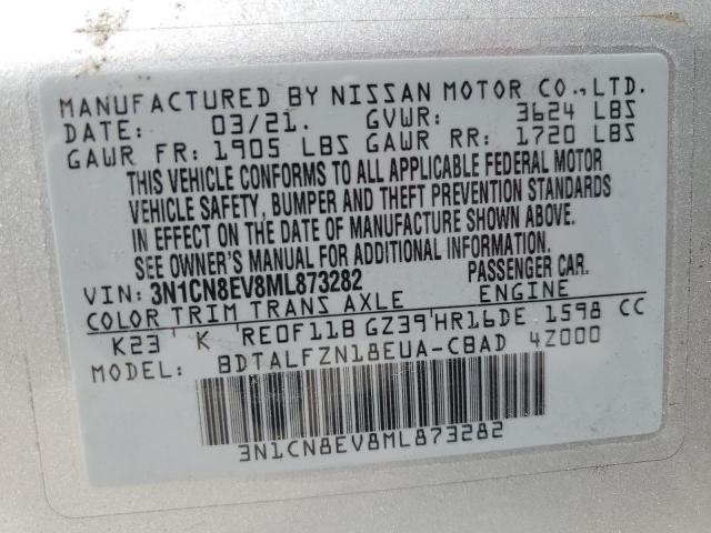 2021 NISSAN VERSA SV 3N1CN8EV8ML873282