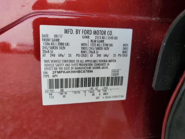 2017 FORD EDGE TITAN - 2FMPK4K99HBC67896