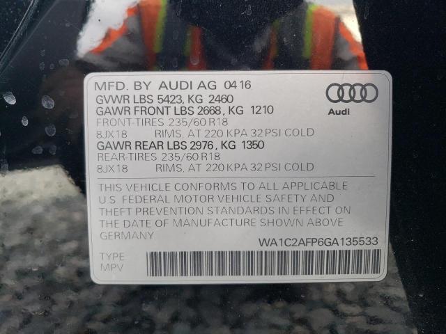 2016 AUDI Q5 PREMIUM - WA1C2AFP6GA135533