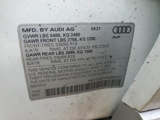 2021 AUDI Q5 PRESTIG WA1CAAFY7M2097571